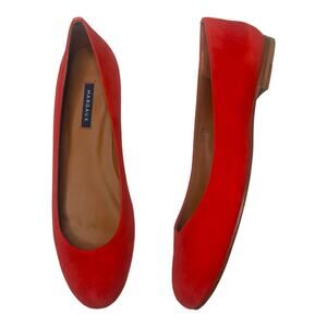 Margaux The Classic Suede Ballet Flats Poppy Red Size 42.5 / 12